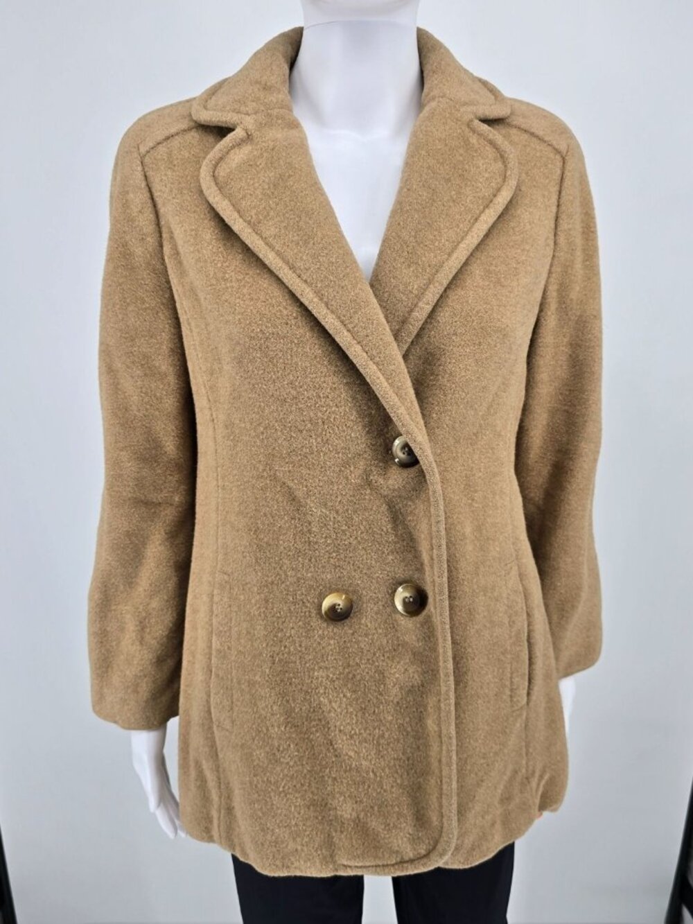 Vintage 1970s Originals by Denise Camel Hair Double Breasted Peacoat (M)